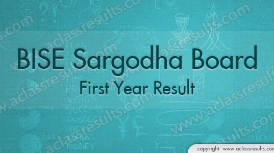 Sargodha board First Year Result 2018